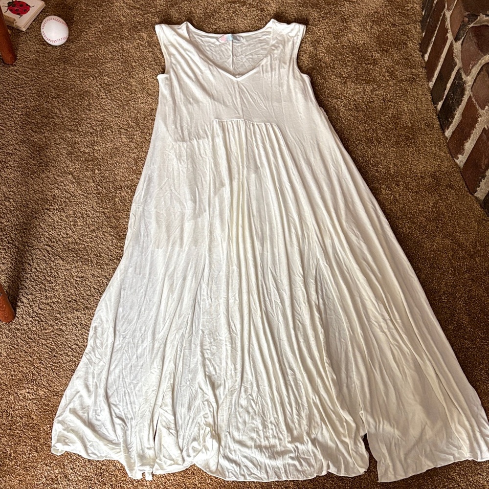 Free People Beach High Slit Maxi Dress